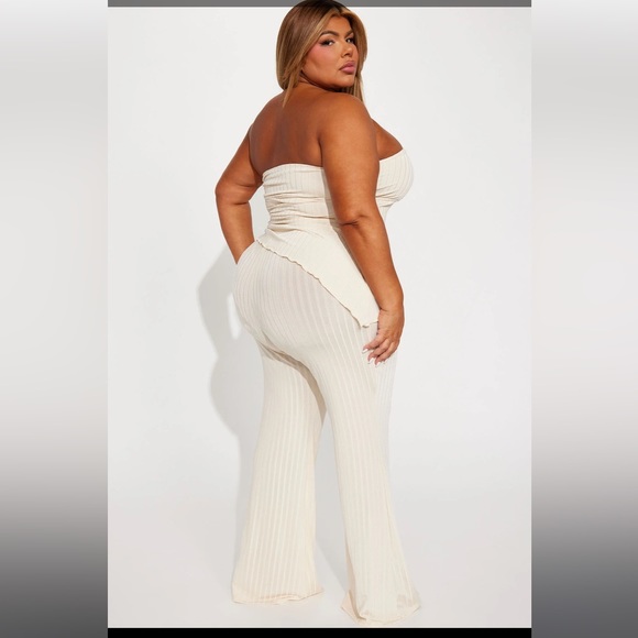 Two Piece Ribbed Pant Set - Picture 3 of 4